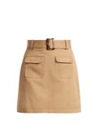 Alexachung Patch-pocket A-line Cotton Mini Skirt