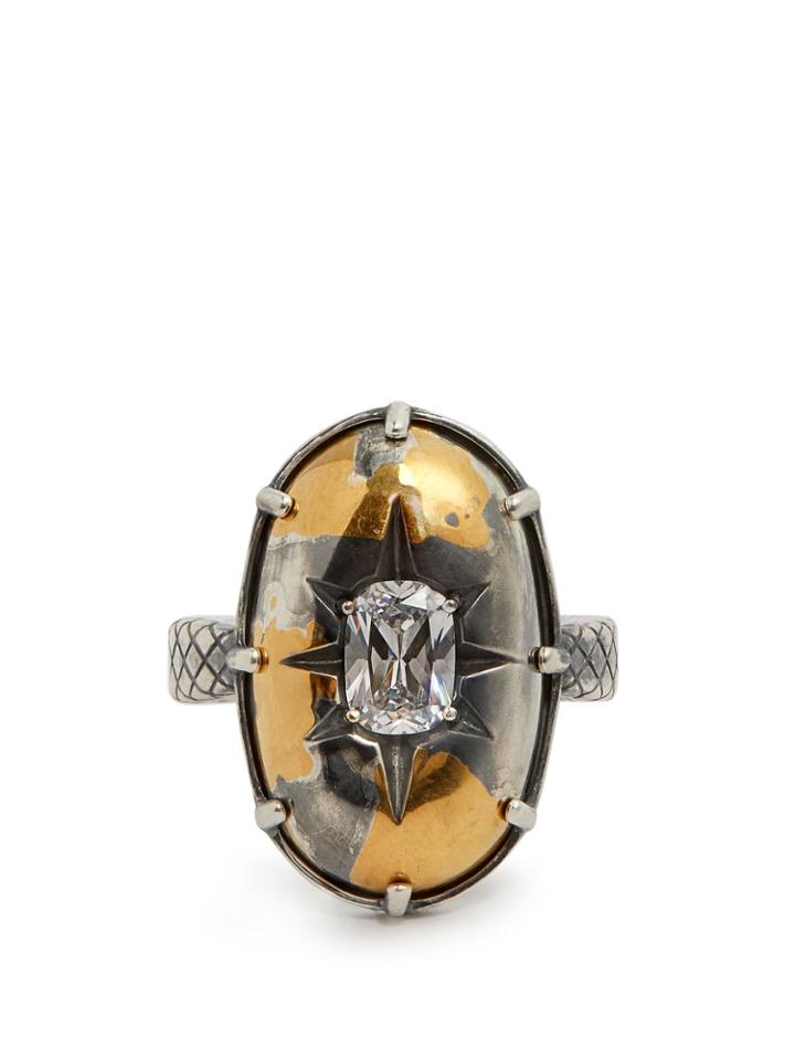 Bottega Veneta Stellular Cubic-zirconia Ring