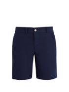Matchesfashion.com Hecho - Mid Rise Straight Leg Cotton Shorts - Mens - Navy