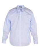 Matchesfashion.com Y/project - Double Layer Striped Cotton Shirt - Mens - Blue
