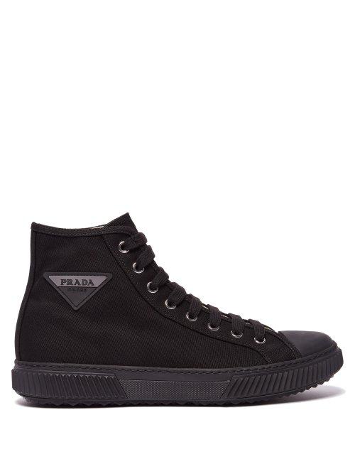 Matchesfashion.com Prada - Stratus Canvas High Top - Mens - Black