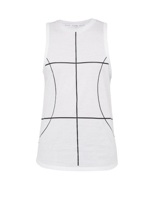 Matchesfashion.com Blackbarrett By Neil Barrett - Court Stripe Tank Top - Mens - White