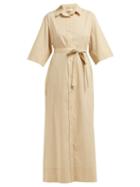Matchesfashion.com Matteau - The Shirt Cotton Poplin Maxi Dress - Womens - Beige
