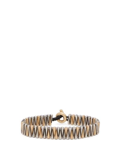 Matchesfashion.com M Cohen - Shimu Diamond, Gold, & Sterling Silver Bracelet - Mens - Gold Multi