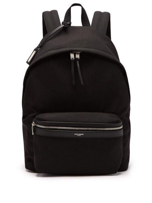 Matchesfashion.com Saint Laurent - City Canvas Backpack - Mens - Black