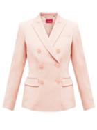 Matchesfashion.com Altuzarra - Double-breasted Wool-blend Jacket - Womens - Light Pink