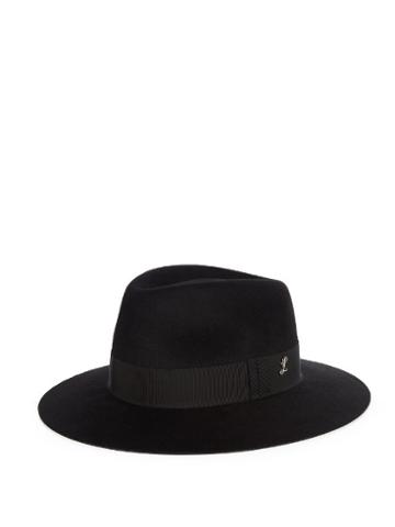 Larose Rabbit-felt Fedora Hat