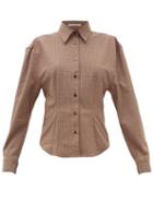 Matchesfashion.com Acne Studios - Sovilla Checked Twill Slim Fit Shirt - Womens - Brown Multi