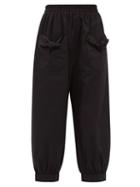 Matchesfashion.com Batsheva - Bow-pocket Cotton-twill Trousers - Womens - Black