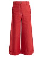 House Of Holland High-rise Star-detail Wide-leg Jeans