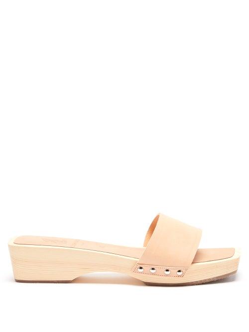 Matchesfashion.com Ancient Greek Sandals - X Zeus + Dione Wave Leather Slides - Womens - Tan