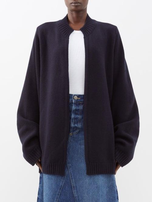 Raey - Felted Wool Cuddle Cardigan - Womens - Navy