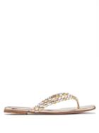 Matchesfashion.com Gianvito Rossi - Tropea Braided Metallic-leather Sandals - Womens - Gold Silver