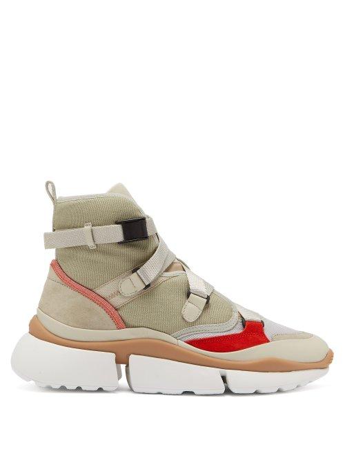 Matchesfashion.com Chlo - Sonnie High Top Trainers - Womens - Grey Multi