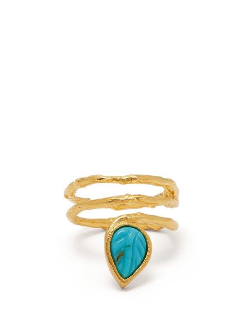 Matchesfashion.com Aurlie Bidermann - True Blue Gold Plated Ring - Womens - Gold