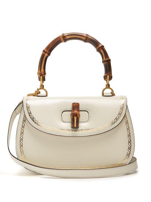 Matchesfashion.com Gucci - Bamboo Handle Leather Bag - Womens - White