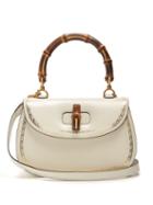 Matchesfashion.com Gucci - Bamboo Handle Leather Bag - Womens - White