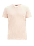 Matchesfashion.com Frescobol Carioca - Crew-neck Cotton-blend Jersey T-shirt - Mens - Pink