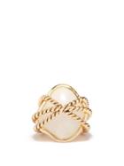 Aurlie Bidermann - Mycene Rock Crystal 18kt Gold-plated Ring - Womens - Gold Multi