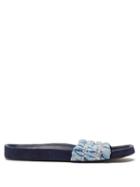 Matchesfashion.com Isabel Marant - Helleah Tie-dyed Velvet Slides - Mens - Blue