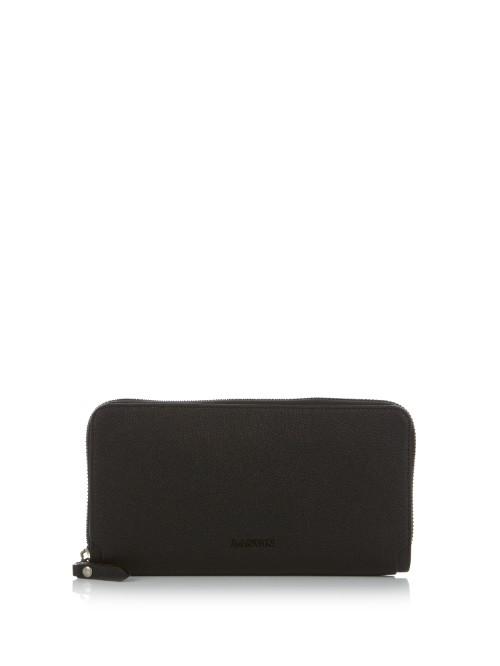 Lanvin Zip-around Grained Leather Wallet