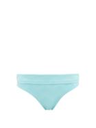 Matchesfashion.com Melissa Odabash - Brussels Zigzag-jacquard Bikini Brief - Womens - Light Blue
