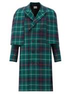 Matchesfashion.com Duncan - The Edwin Caped Tartan Wool Coat - Womens - Green Multi