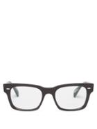 Mens Eyewear Oliver Peoples - Ryce Square Acetate Glasses - Mens - Black