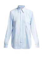Matchesfashion.com Holiday Boileau - Point Collar Cotton Shirt - Womens - Blue