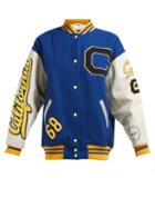 Matchesfashion.com Calvin Klein 205w39nyc - Berkeley Logo Wool And Leather Varsity Jacket - Womens - Blue Multi