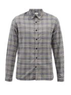 Oliver Spencer - Fearnley Checked Organic Cotton-flannel Shirt - Mens - Grey Multi