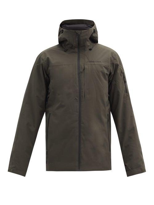 Matchesfashion.com Peak Performance - Maroon Hooded Soft-shell Ski Jacket - Mens - Green