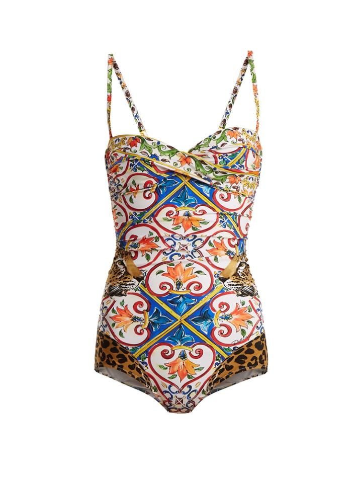 Dolce & Gabbana Majolica-print Swimsuit