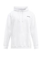 Matchesfashion.com Vetements - Logo-print Cotton-blend Hooded Sweatshirt - Mens - White