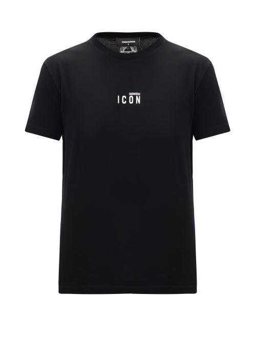 Mens Rtw Dsquared2 - Icon Logo-print Cotton T-shirt - Mens - Black