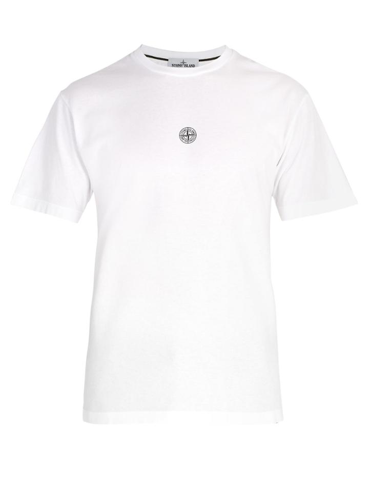 Stone Island Reflective-logo Cotton-jersey T-shirt