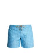 Matchesfashion.com Thorsun - Titan Fit Triangle Print Swim Shorts - Mens - Blue