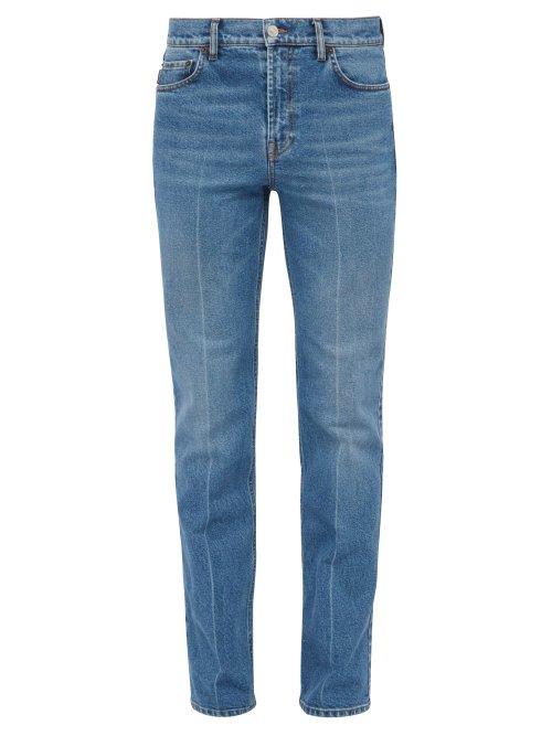 Matchesfashion.com Balenciaga - Pressed Stretch Cotton Jeans - Mens - Blue