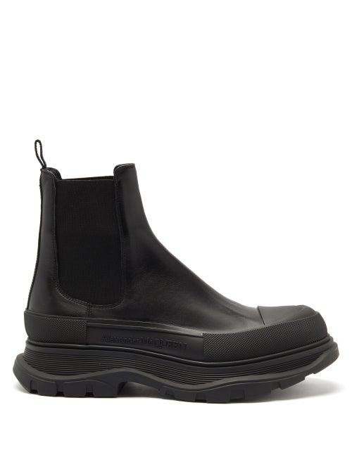 Matchesfashion.com Alexander Mcqueen - Tread Leather Chelsea Boots - Mens - Black