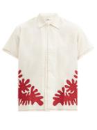 Matchesfashion.com Bode - Setting Appliqu Cotton Shirt - Mens - Beige
