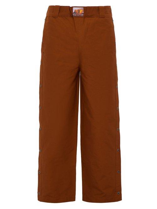 Matchesfashion.com Boramy Viguier - Western Press Stud Cotton Blend Twill Trousers - Mens - Camel