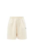 Balenciaga - Campaign-logo Embroidered Cotton-jersey Shorts - Womens - Cream Multi