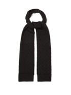 Valentino Garavani - Optical Valentino-jacquard Wool-blend Scarf - Mens - Black