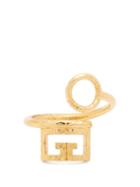 Matchesfashion.com Givenchy - Logo And Circular Cut Out Cuff - Womens - Gold