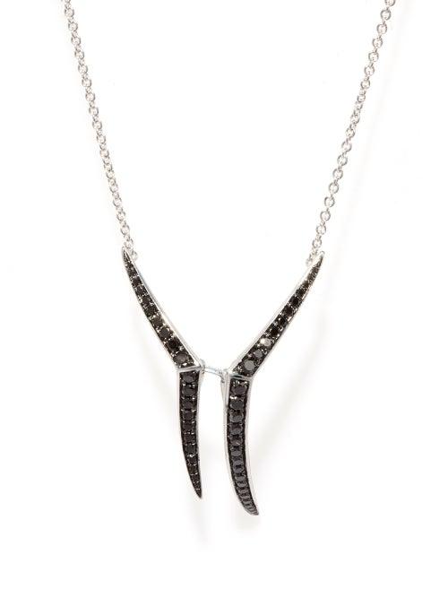 Shaun Leane - Sabre Diamond & 18kt White-gold Necklace - Mens - Silver