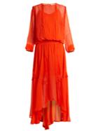 Preen Line Martina Ruffled Crepe De Chine Maxi Dress