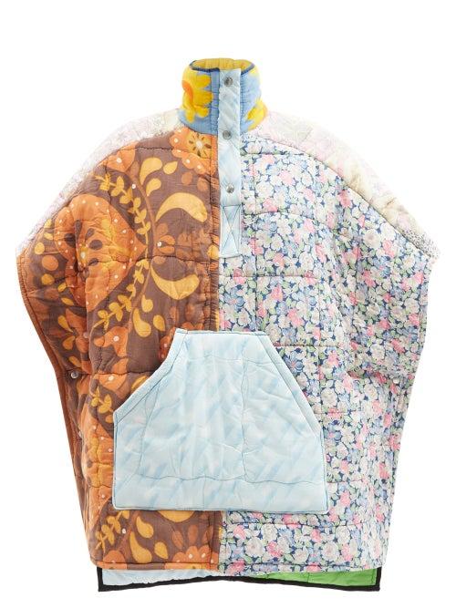 Rave Review - Dylan Upcycled-duvet Cotton Cape - Womens - Multi