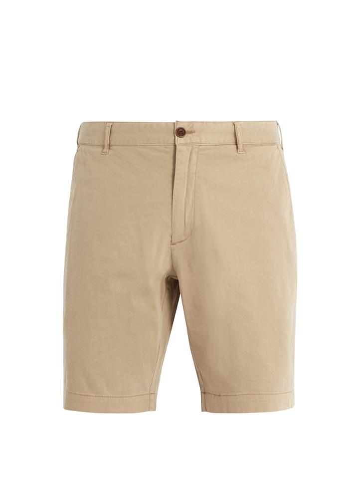 Faherty Mid-rise Straight-leg Stretch-cotton Shorts