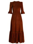 The Vampire's Wife Festival Ruffled Cotton-corduroy Dress