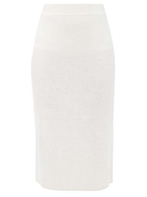Matchesfashion.com Max Mara Leisure - Emerson Skirt - Womens - White